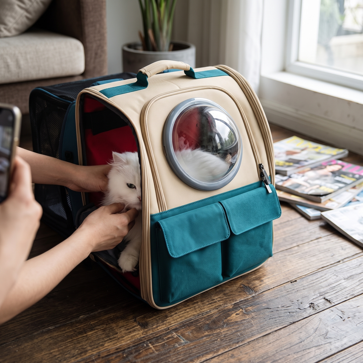 Cat Backpack Carrier with Bubble Window | Expandable Option, 8 Colors