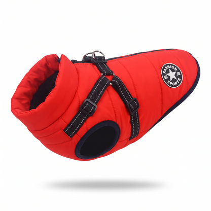Padded Dog Coat with Built-In Harness | Reflective Trim, S to 5XL