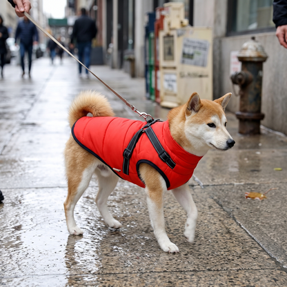 Padded Dog Coat with Built-In Harness | Reflective Trim, S to 5XL
