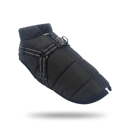 Padded Dog Coat with Built-In Harness | Reflective Trim, S to 5XL