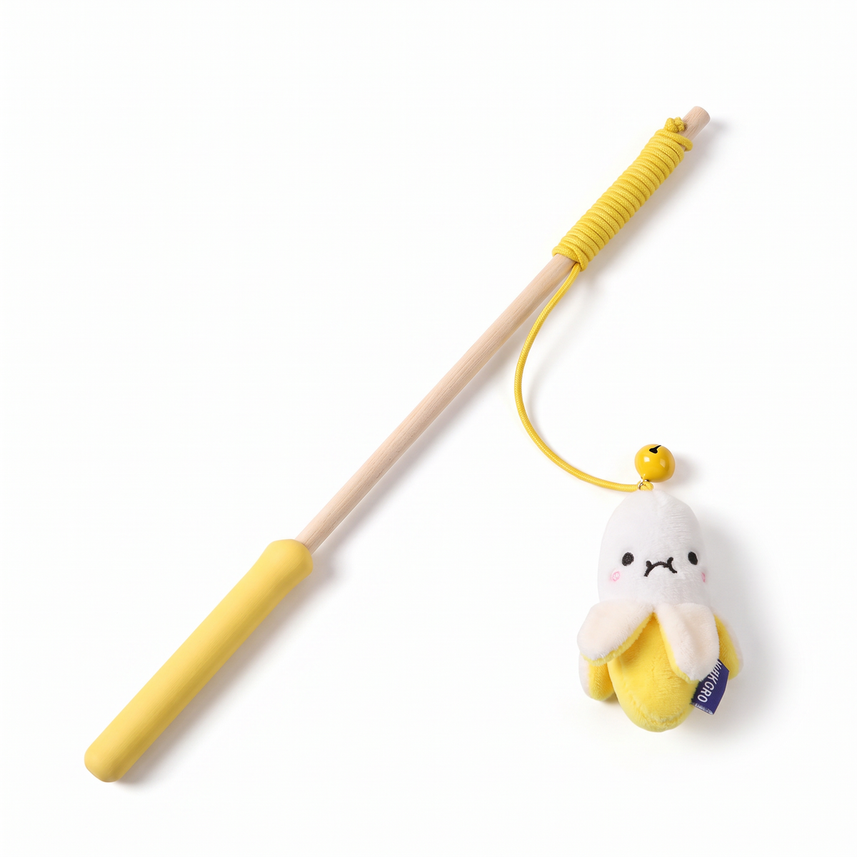 Cat Teaser Wand, Snack Stick Design | Plush Fruit and Bell, 11.8 in