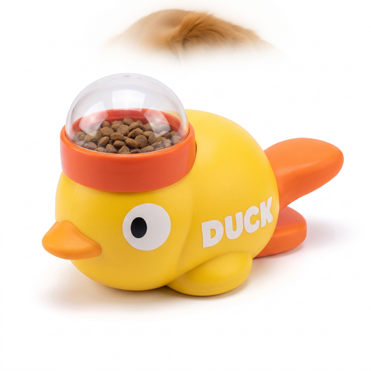 Duck Treat Dispenser for Dogs | Paw-Press Puzzle Feeder
