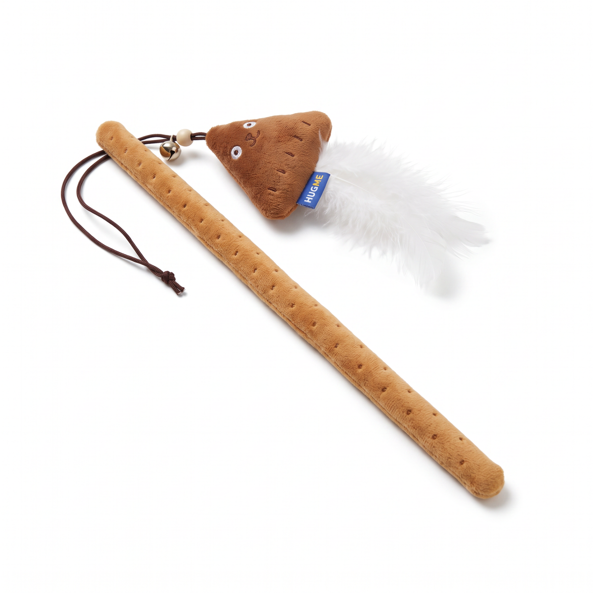 Cat Teaser Wand, Snack Stick Design | Plush Fruit and Bell, 11.8 in