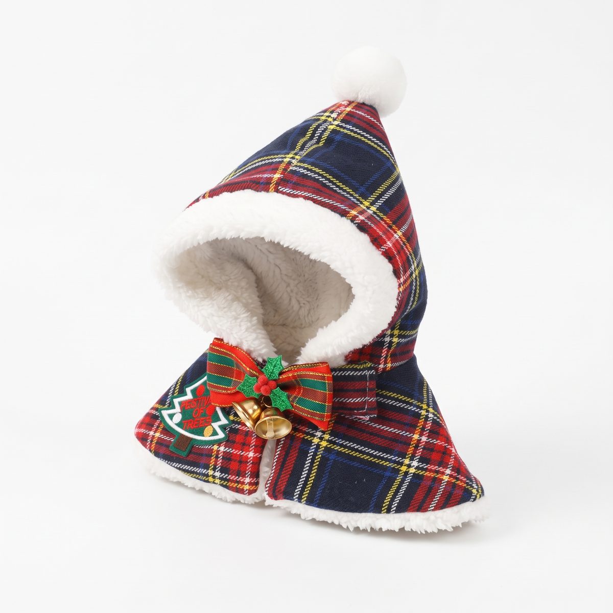 Christmas Cat Cape Costume | Hooded or Collar Style, Plaid, XS to L