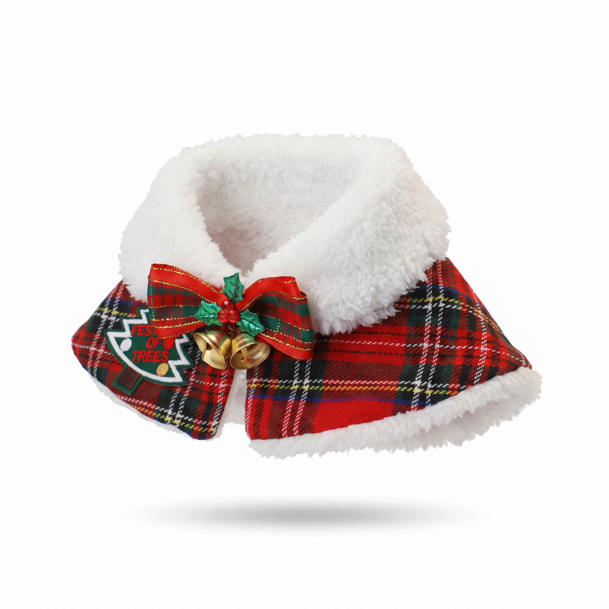 Christmas Cat Cape Costume | Hooded or Collar Style, Plaid, XS to L