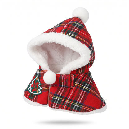 Christmas Cat Cape Costume | Hooded or Collar Style, Plaid, XS to L