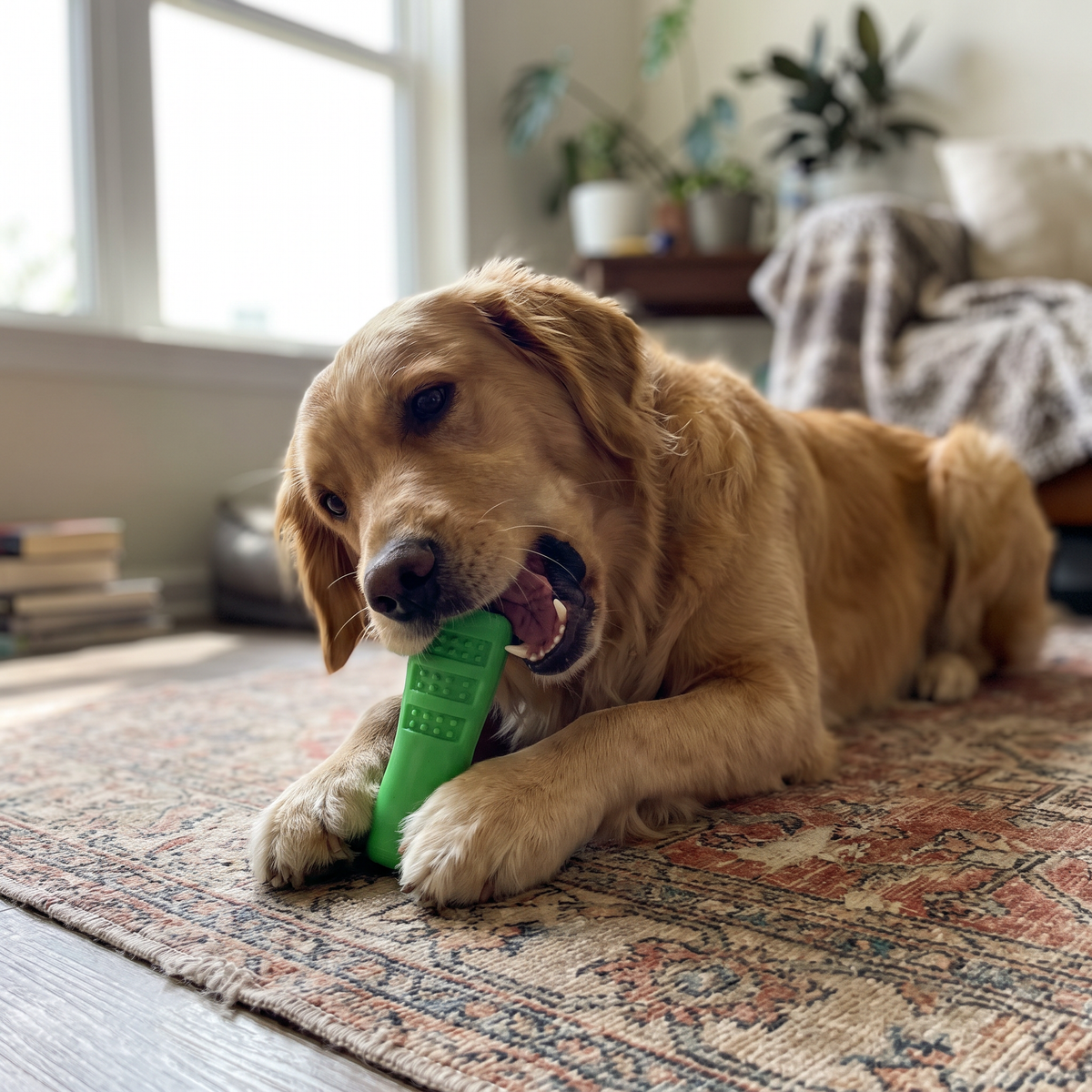 Crocodile Chew Toy for Dogs | Squeaky, Bristled Rubber, for Tough Chewers