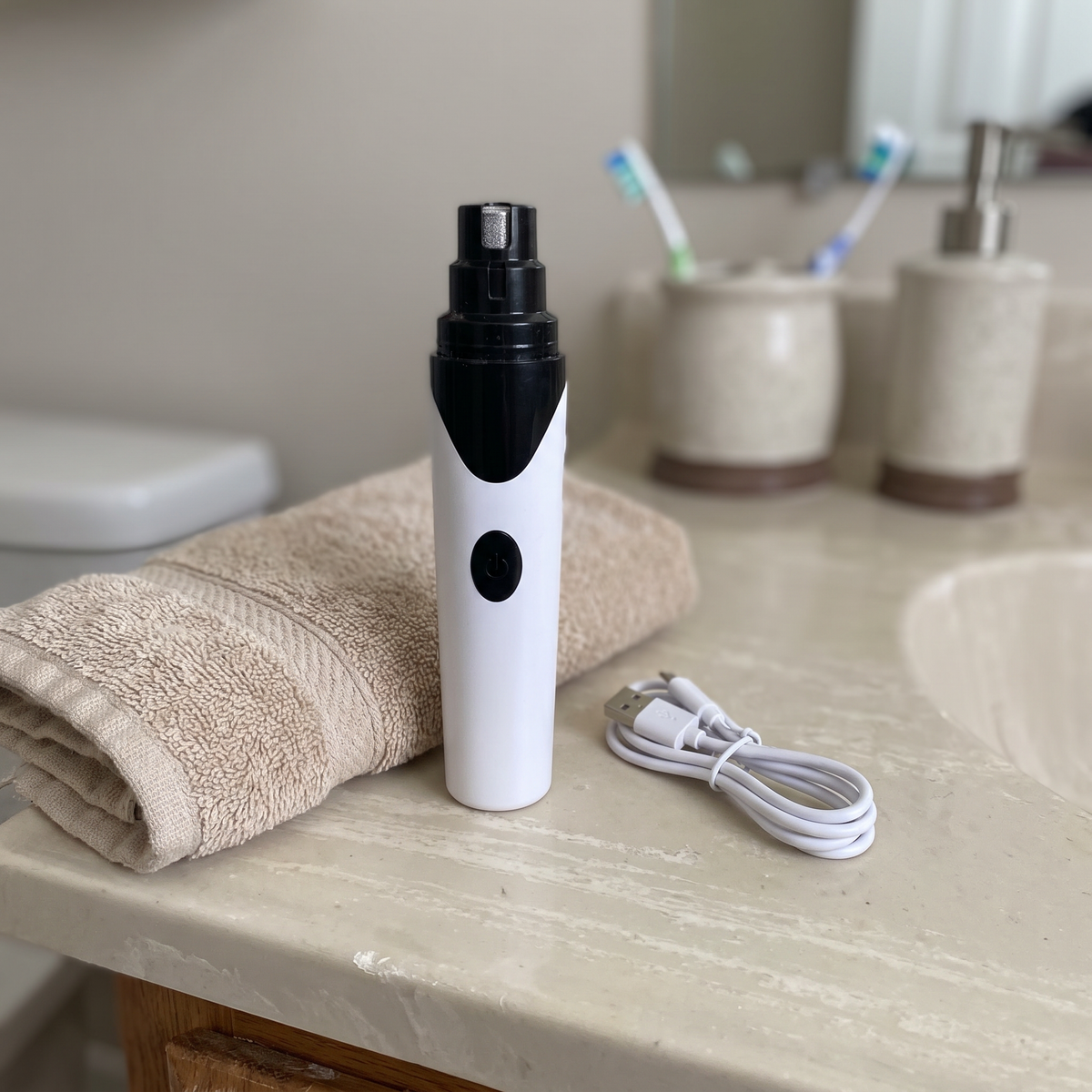 Dog and Cat Nail Grinder | Low Noise, 2 Speeds, USB Rechargeable