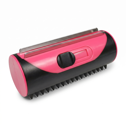 Deshedding Brush for Dogs and Cats | Steel Blade, Rubber Bath Side