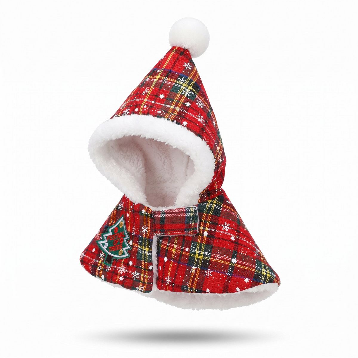 Christmas Cat Cape Costume | Hooded or Collar Style, Plaid, XS to L