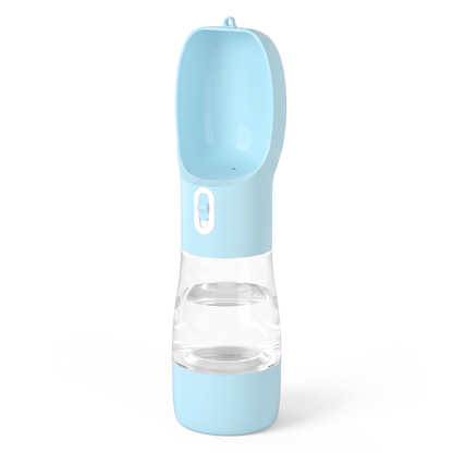 Dog Water Bottle with Food Container | 2-in-1, Leak-Proof, Portable