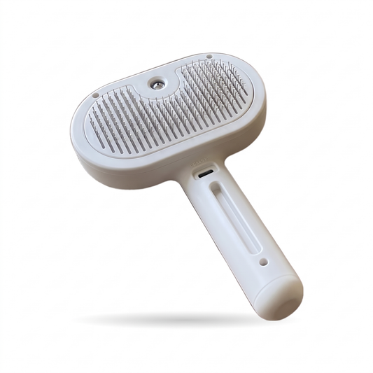 Self-Cleaning Pet Grooming Brush | Mist Spray, Rechargeable | White or Green