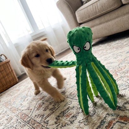 Squeaky Octopus Dog Toy | Interactive Plush for All Breeds