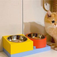 Set A: Base, Square and Round Holders, 2 Steel Bowls