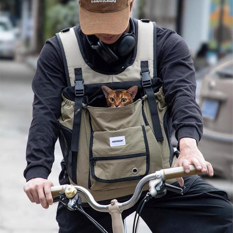 Hiking Cat Backpack Carrier | Wear Front or Back, Mesh Sides, up to 15 lb