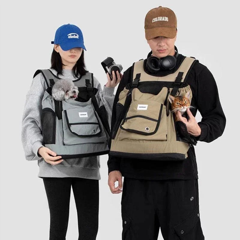 Hiking Cat Backpack Carrier | Wear Front or Back, Mesh Sides, up to 15 lb