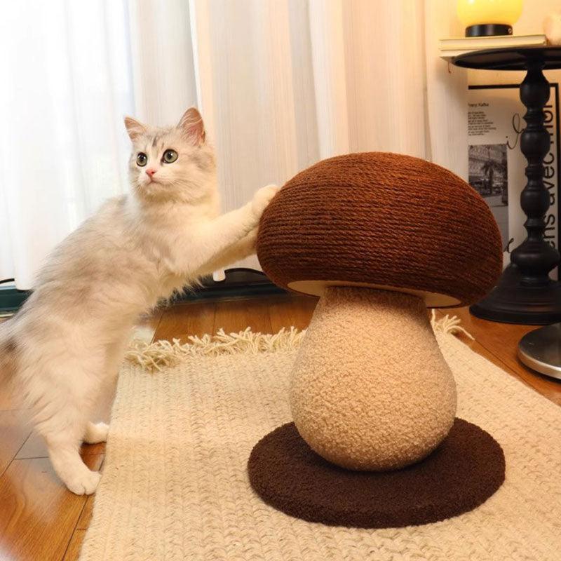 Mushroom Cat Scratching Post, Sisal | 5 Styles, 11.8 to 19.7 in Tall