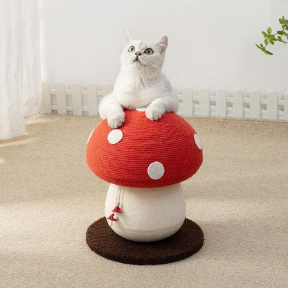 Mushroom Cat Scratching Post, Sisal | 5 Styles, 11.8 to 19.7 in Tall