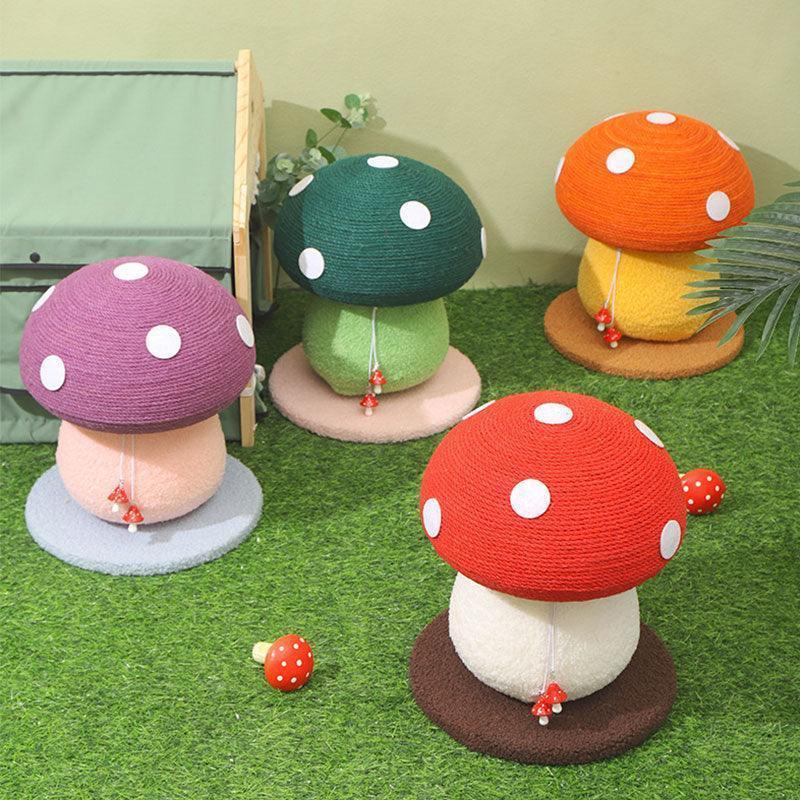 Mushroom Cat Scratching Post, Sisal | 5 Styles, 11.8 to 19.7 in Tall