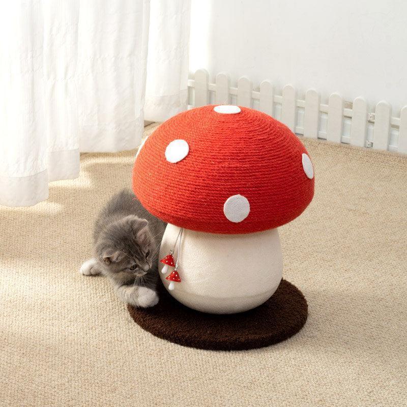 Mushroom Cat Scratching Post, Sisal | 5 Styles, 11.8 to 19.7 in Tall