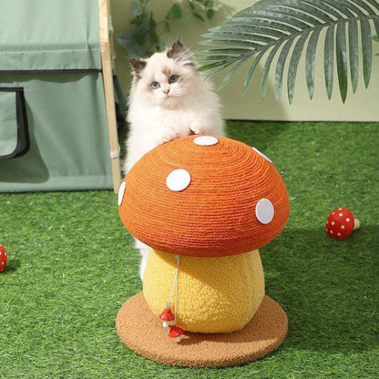 Mushroom Cat Scratching Post, Sisal | 5 Styles, 11.8 to 19.7 in Tall
