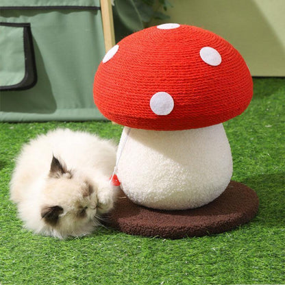 Mushroom Cat Scratching Post, Sisal | 5 Styles, 11.8 to 19.7 in Tall