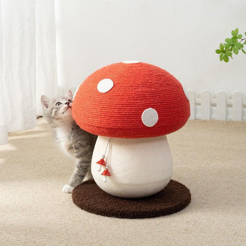 Mushroom Cat Scratching Post, Sisal | 5 Styles, 11.8 to 19.7 in Tall
