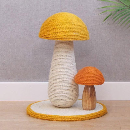 Mushroom Cat Scratching Post, Sisal | 5 Styles, 11.8 to 19.7 in Tall