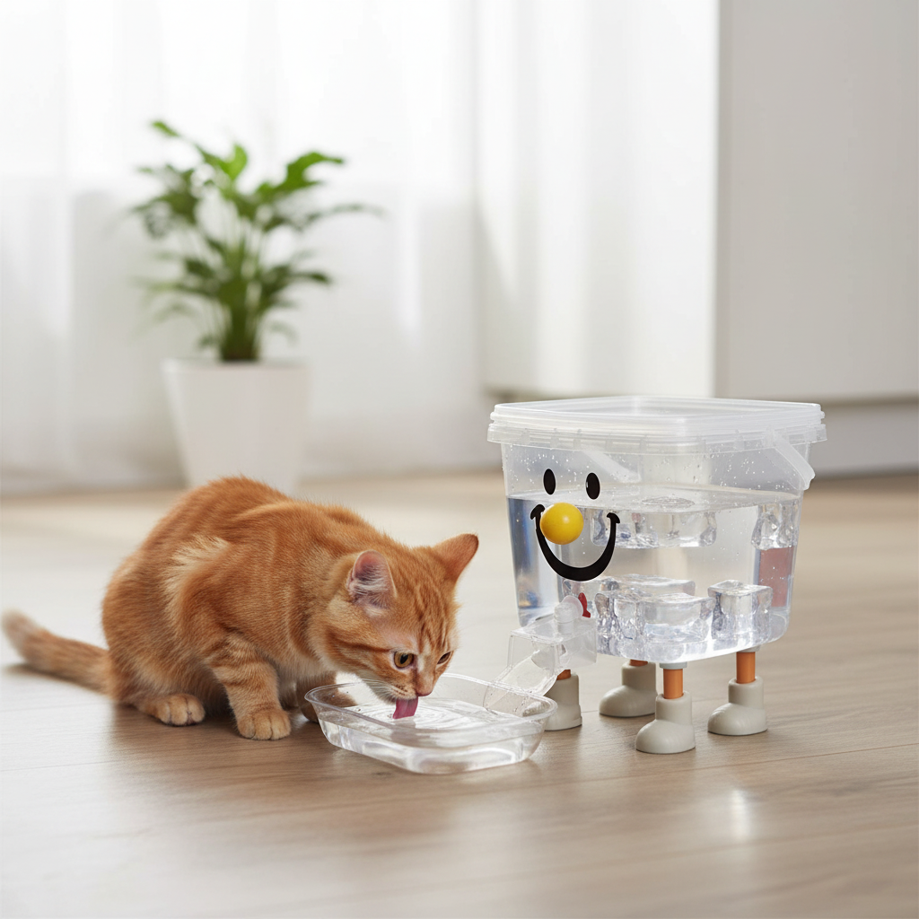 Gravity Pet Water Dispenser | Smiley Face Tank | 0.8 or 1.3 Gallon