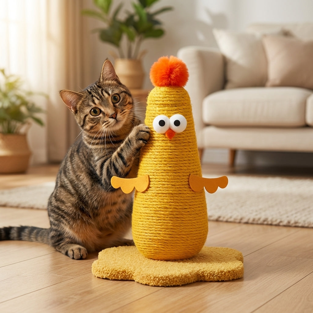 sisal-cat-scratching-post-chicken-shape-small-large