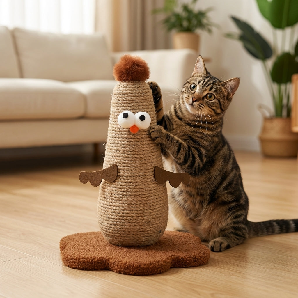 sisal-cat-scratching-post-chicken-shape-small-large