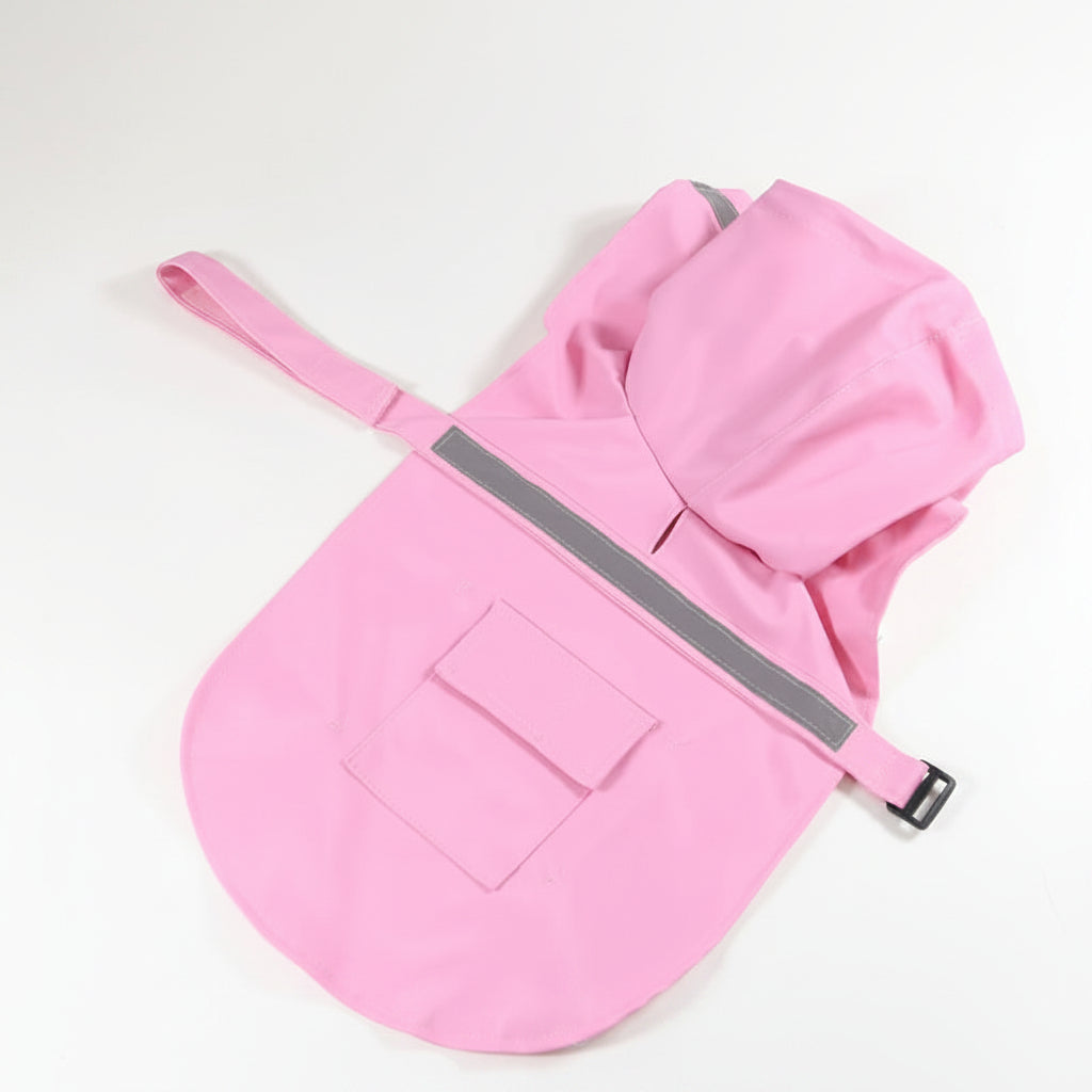 Dog Raincoat with Hood | Reflective Strip, Waterproof, 4 Colors