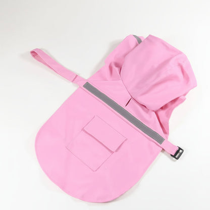 Dog Raincoat with Hood | Reflective Strip, Waterproof, 4 Colors